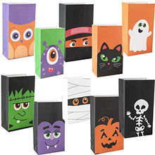 Load image into Gallery viewer, JOYIN 60 PCs Halloween Characters Paper Treat Bags, Trick or Treat Goodie Bags, Candy Bags with Stickers for Halloween Party Favor Supplies
