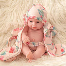 Load image into Gallery viewer, Alician 10 Inch Simulation Doll Durable Vinyl Reborn Doll Baby Toy QW-04 Watercolor Flower Robes Winking boy
