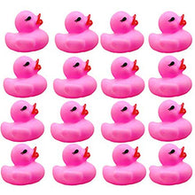 Load image into Gallery viewer, Sohapy Mini Rubber Set Baby Shower Rubber Ducks Squeak Fun Baby Yellow Rubber Bath Toy Float Fun Decorations for Shower Birthday Party Favors Cupcake Topper Carnival Game Gift (100Pcs Pink Duck)
