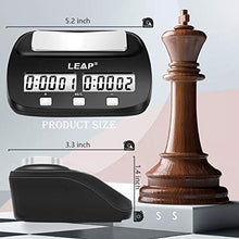 Load image into Gallery viewer, Chess Clock Digital Chess Timer Count UP/ Down Bonus Delay Chess Clock, Portable (Black)
