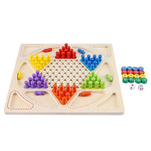Load image into Gallery viewer, Chinese Checkers, Wooden Colorful Chinese Checkers Western Publishing Smooth Aeroplane Chess Chinese Checkers Wooden Board Game for FamilyBoard Games

