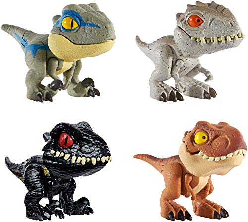 ?Jurassic World Dinosaur Snap Squad Collectibles for Display, Play and Snap On Feature for Attaching to Backpacks, Lunch Packs and More [Amazon Exclusive]
