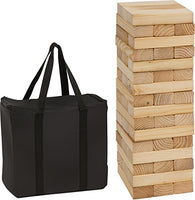48Piece 1.5'Tall Giant Wooden Stacking Puzzle Game with Carry Case by Trademark Innovations
