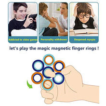 Load image into Gallery viewer, BESIACE Magnetic Finger Ring Stress Relief Magnet Toy Decompression Spinner Game Magic Ring Props Tools 3pcs/6pcs (6Pcs Orange)

