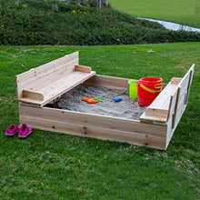 Load image into Gallery viewer, Be Mindful Solid Wood Sandbox for Outdoor Play (Extra Large)
