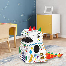 Load image into Gallery viewer, Interesty Cardboard Playhouse,Dinosaur Cardboard House,Interactive Playhouse,DIY Toy Cardboard Boxes,Wearable Toys Crafts for Indoor Outdoor
