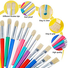 Load image into Gallery viewer, 24Pcs Paint Brushes for Kids, YGAOHF Durable Kids Paint Brushes, Easy to Clean and Hold Toddler Paint Brushes, Round and Flat Childrens Paint Brushes for Washable Oil Acrylic Paint
