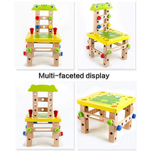 Load image into Gallery viewer, JW-YZWJ Multifunctional Tool Chair, Children&#39;s Toy DIY Wooden Disassembly Chair, Nut Assembly and Disassembly Toy
