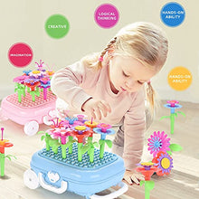 Load image into Gallery viewer, Toys for Girls, Flower Garden Building Toys with Trolley Case Toys for Age 3-6 Years Old Girls
