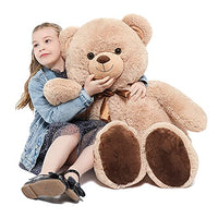 Tezituor Giant Teddy Bear Big Bear Stuffed Animal, Soft Plush Bear for Girlfriend Kids, Tan 41 inch