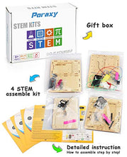 Load image into Gallery viewer, 4 Set STEM Kit, Wooden Building Kits, STEM Projects for Kids Ages 8-12, Music Box,Robot 3D Puzzle Science Experiment Educational Model Toy, Gifts for Boys and Girls 8 9 10 11 12 Year Old
