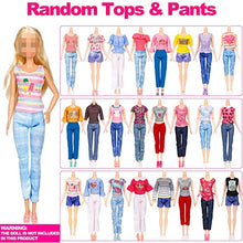 Load image into Gallery viewer, 50 Pcs Doll Clothes and Accessories, 5 Wedding Gowns 5 Fashion Dresses 4 Slip Dresses 3 Tops 3 Pants 3 Bikini Swimsuits 20 Shoes for 11.5 inch Doll Christmas Stocking Stuffers Girls Gift Age 5-7 8-10
