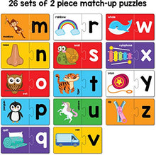 Load image into Gallery viewer, Play Poco Alphabet Fun Type 5 (Small Letters) - 52 Piece Alphabet Matching Puzzle - 7 Different Ways to Play and Learn - Includes 52 Thick Puzzle Cards with Beautiful Illustrations
