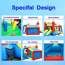 Load image into Gallery viewer, Inflatable Bounce House,Jumping Castle Slide with Blower,Kids Bouncer with Ball Pit
