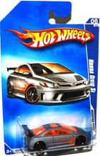 Load image into Gallery viewer, HONDA CIVIC Si Hot Wheels 2009 Modified Rides Series 6/10 Silver Honda Civic Si 1:64 Scale Collectible Die Cast Metal Toy Car Model #162
