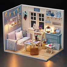 Load image into Gallery viewer, DIY Doll Houses Miniature Dollhouse Wooden Toys for Children Birthday Gift for Child and Campus Couple Great Choice for Home Decor (Blue)

