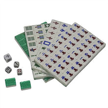 Load image into Gallery viewer, ZHJ 144 PCS Travel Mahjong Dice Portable Chinese Digital Sculpture Melamine Acrylic Crystal Multiplayer Entertainment Board Game Family Mahjong (Color : Green)
