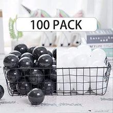 Load image into Gallery viewer, TRENDBOX Pack of 100 Ball Pit Balls for Kids Plastic Toy Balls - Baby or Toddler Ball Pit, Balls for Ball Pit Play Tent, Baby Pool Party Decoration (Black &amp; White)
