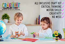 Load image into Gallery viewer, Craftikit  Arts and Crafts for Kids - 20 Award-Winning All-Inclusive Fun Toddler Craft Box for Kids - Organized Art Supplies for Kids Ages 3-8 - Animal-Themed Kids Craft Kits
