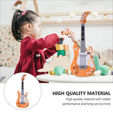 Load image into Gallery viewer, HEALLILY Kid Guitar Toy Electric Musical Guitar Play Guitar Ukulele Musical Instruments Educational Learning Toy Gift Orange
