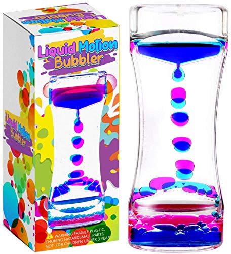 LIVOND Liquid Motion Bubbler Sensory Timer, 2 Minute  Big Calming Sensory Bubble Toy for Kids with Autism ADHD Anxiety or Special Needs (Single Pack)
