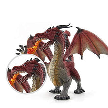 Load image into Gallery viewer, Realistic Dragon Model Plastic Flying Dragon Figurines Gifts for Collection. Realistic Hand Painted Toy Figurine for Ages 3 and Up (Flame-Breathing Dragon-A)
