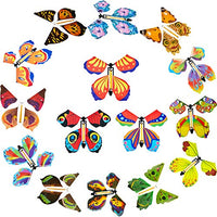 15 Pieces Wind up Butterfly Magic Flying Butterfly Flying Butterflies for Explosion Box Card Insert Rubber Band Butterfly Toy for Gift Box, Card Surprise, Valentine's Day Surprise (Colorful Style)