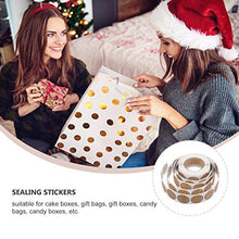 Load image into Gallery viewer, Kisangel 1 Roll/ 500Pcs Merry Christmas Envelope Stickers Kraft Paper Snowflake Seal Stickers Adhesive Gift Bag Label Holiday Party Favor for Gift Box Bakeries
