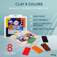 Load image into Gallery viewer, Playkidiz Art Modeling Clay 8 Colors in PVC Clam Shell Box, Beginners Pack 480 Grams, STEM Educational DIY Molding Set, at Home Crafts for Kids
