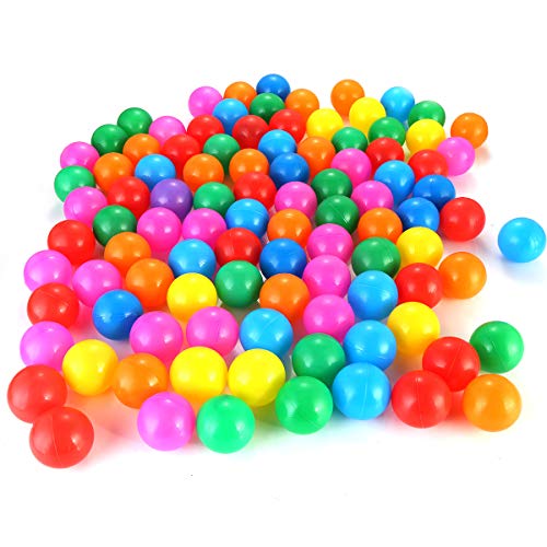 Fealay 100 Pcs Ocean Ball PE Colorful Funny Soft Ocean Ball Set for Baby Kids Childs Playing Tool (5.5cm)