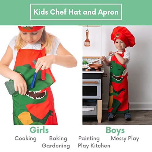 Kids Apron - Kids Chef Hat And Apron - Dinosaur Toddler Apron for Girl –  ToysCentral - Europe