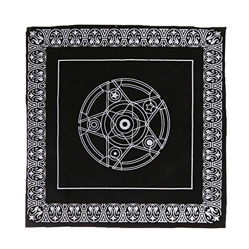 Huluda 49x49cm Pentacle Tarot Tablecloth Astrology Divination Playing Cards Board Game