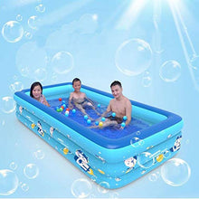 Load image into Gallery viewer, ZHKGANG Rectangular Swimming Pool Children&#39;s Marine Ball Pool Home Thickening Pool Center Water Toy Garden Baby Paddling Pool,Blue-21014565cm
