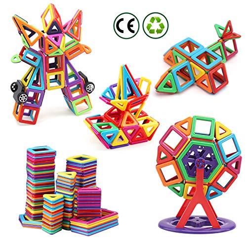 nicknack Mini Magnetic Blocks Toys Magnetic Tiles Building Blocks for Kids Baby and Toddler Gift Magnet Stacking Block Toys, 116pcs