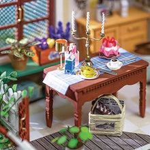 Load image into Gallery viewer, ROBOTIME DIY Miniature Dollhouse Kit Mini House with Furnitures 1:24 Scale Craft Kit - Mrs Charlie&#39;s Dining Room
