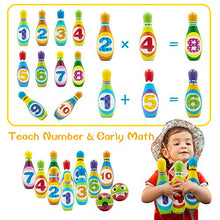 Load image into Gallery viewer, Kids Bowling Set Includes 10 Classical FoamPins and 2 Balls, Suitable as Toy Gifts, Early Education, Indoor &amp; Outdoor Games, Great for Toddler Preschoolers and School-Age Child, Boys &amp; Girls

