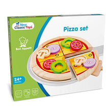 Load image into Gallery viewer, New Classic Toys Wooden Pretend Play Toy for Kids Pizza Set Cooking Simulation Educational Toys and Color Perception Toy for Preschool Age Toddlers Boys Girls

