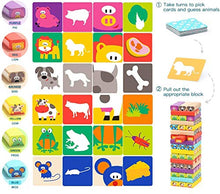 Load image into Gallery viewer, TOP BRIGHT Colored Wooden Stacking Games for Kids Toddler Building Blocks Fine Motor Skills Toy - 51 Pieces with Cards
