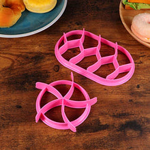Load image into Gallery viewer, Hemoton 2 Pcs DIY Bread Press Mold Baking Supplies Plastic Pastry Cutters Baking Supplies for Home Shop Bakery (Pink, Round and Oval Style)
