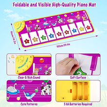 Load image into Gallery viewer, Piano Mat 39&#39;&#39; x 14&#39;&#39; Toddler Musical Mats Kids Floor Piano Keyboard Mat with 24 Music Sounds Early Education Musical Toys Gift for Toddlers Girls Boys
