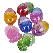 Load image into Gallery viewer, Happy Easter Egg Putty Slime Glittery Two-Tone, Assorted Glittery Colors, 2.5&quot; Inch Multicolor Eggs (6-Pack)
