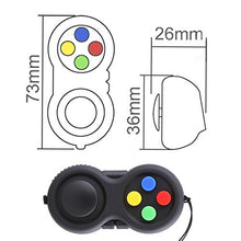 Load image into Gallery viewer, ATiC Fidget Controller Pad, [2 Pack] Stress Reducer Classic Game Pad Anti-Anxiety Focus Hand Shank Toy for ADD, ADHD, Autism Kids and Adults Killing Time, Colorful/Black + Blue/Black
