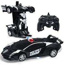 Load image into Gallery viewer, Onadrive Remote Control Car Transform Robot,1:18 Model RC Car Robot for Kids,Robot Deformation Car Model Toy Gift for Children,One Button Transformation &amp; Realistic Engine Sounds
