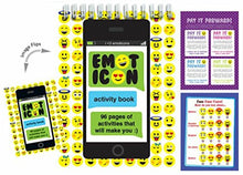 Load image into Gallery viewer, iscream Emojis 96-Page Spiral-Bound 8.5&quot; Activity Book with Picture-Flip Cover
