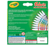Load image into Gallery viewer, Crayola Fabric Markers, At Home Crafts For Kids, Fine Tip, Assorted Colors, Set Of 10
