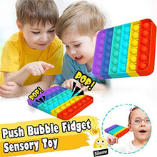 Load image into Gallery viewer, AHEYE Push Fidget Pop Toys,Squeeze Sensory Toy for Kid and Adult,Autism Special Needs Stress Reliever Silicone Squeeze Sensory Toy (Round Colorful)
