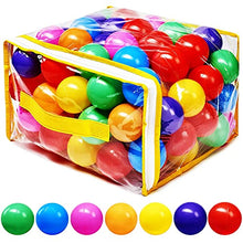 Load image into Gallery viewer, Hovenlay Ball Pit Balls Phthalate Free BPA Free Crush Proof Plastic - 7 Bright Colors in Reusable Play Toys for Kids with Storage Bag
