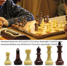 Load image into Gallery viewer, HIZLJJ Folding Wooden Chess Set with Magnet Closure for Kids Adults Portable Travel Set Toys Chess Pieces Chess (Size : 36X31X2.2cm)
