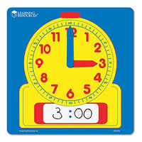 Learning Resources Write & Wipe Demonstration Clock, Easy To Read, 12