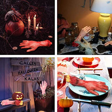 Load image into Gallery viewer, Kaliosy Halloween Blood Hand Fake Human Arms Bloody Hands Horror Realistic Severed Arm, Scary Prank Arm Props for Halloween April Fool&#39;s Day Carnival Dress Party Outside Inside Haunted House Decor
